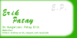 erik patay business card